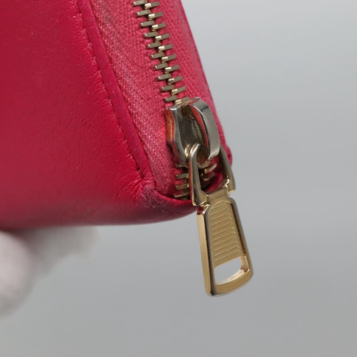 Saint Laurent Zipped Bifold Wallet Leather, PINK, LEATHER, Wallets