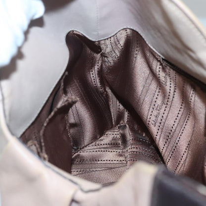 Salvatore Ferragamo Gancini Hobo Leather, BEIGE, LEATHER, Handbag