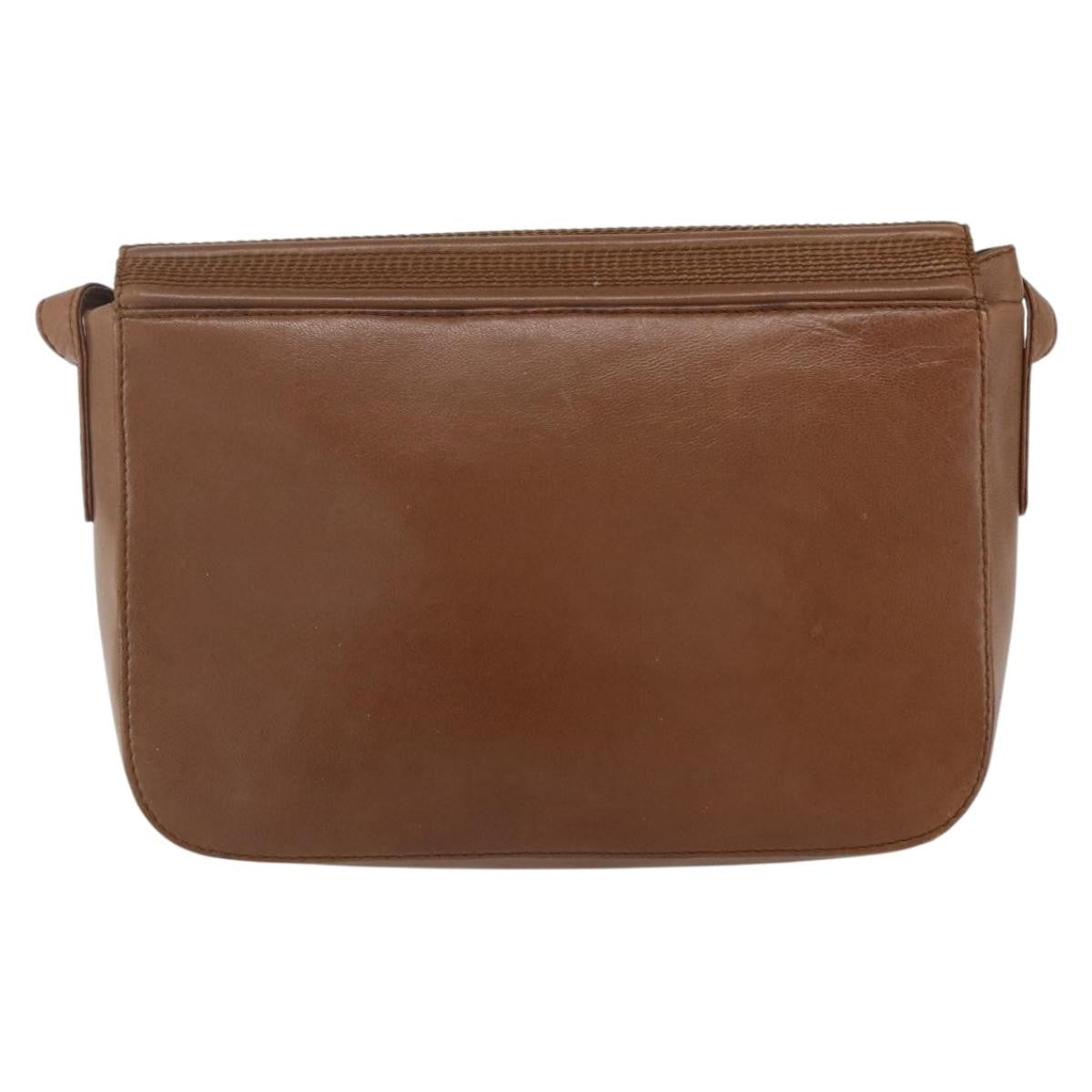 Loewe Flap Messenger Bag Leather, BROWN, LEATHER, Shoulder bag