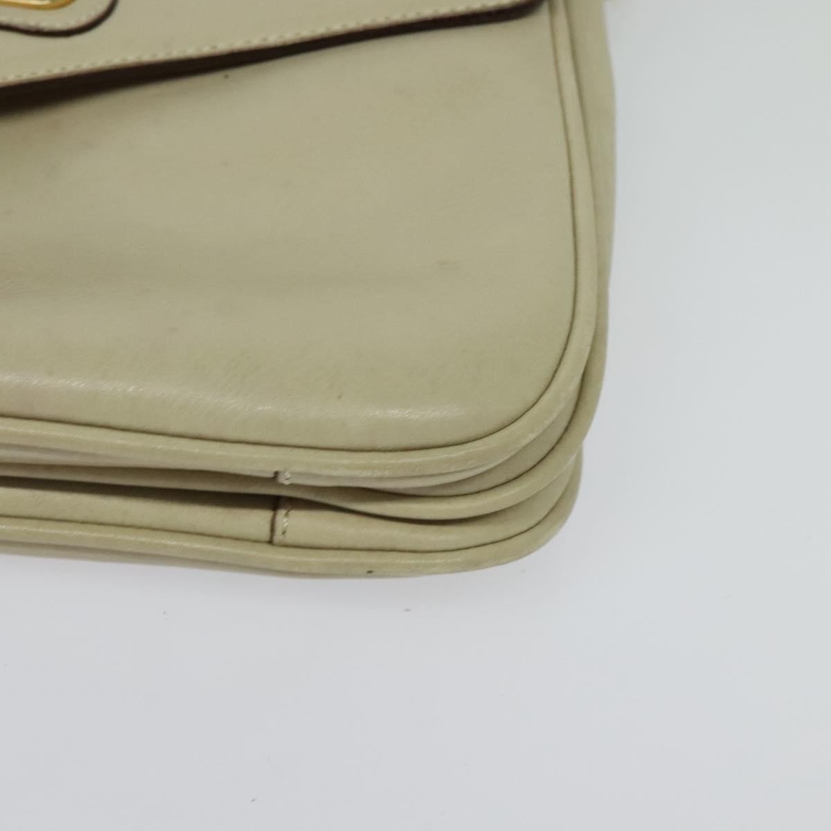 Celine Shoulder Bag Leather, BEIGE, LEATHER, Shoulder bag