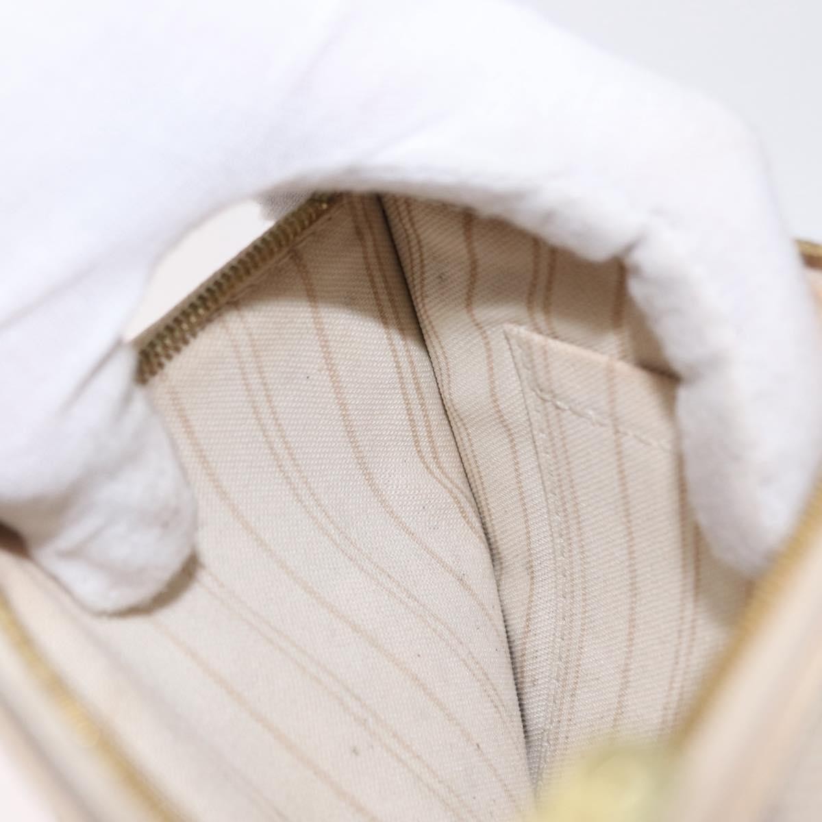 Louis Vuitton Neverfull Pochette Damier, WHITE, CANVAS, Clutche & pouche