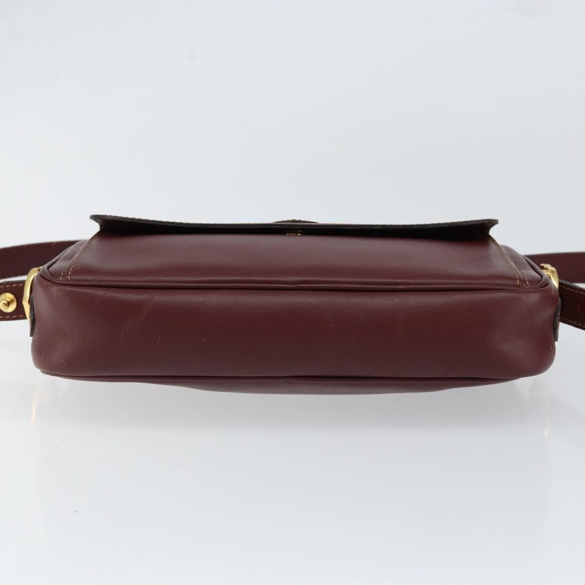 cartier Must de Cartier Shoulder Bag Leather, BURGUNDY, LEATHER, Shoulder bag
