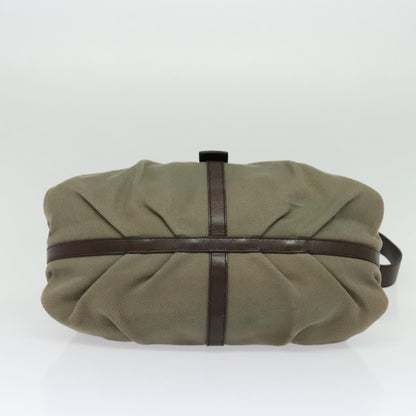 Bvlgari Chandra Hobo Canvas and Leather, BROWN, LEATHER, Handbag