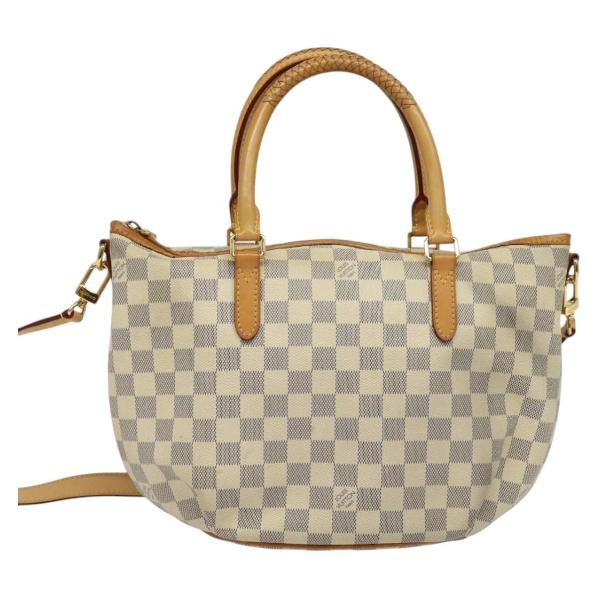 Louis Vuitton Riviera Handbag Damier, WHITE, CANVAS, Tote bag
