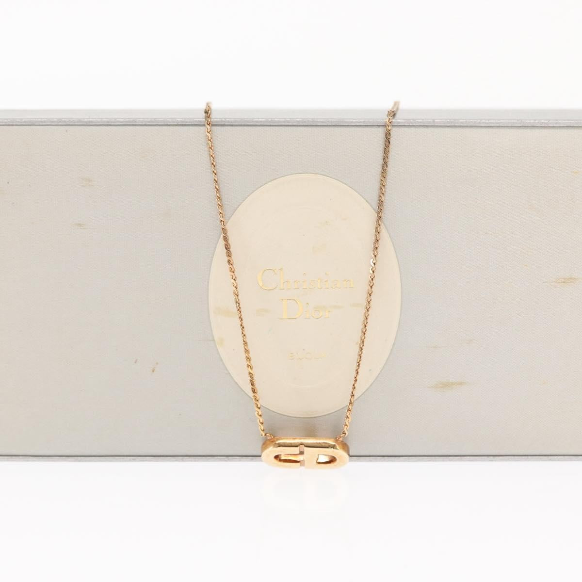 Christian Dior CD Logo necklace Metal, GOLD, METAL, Necklace