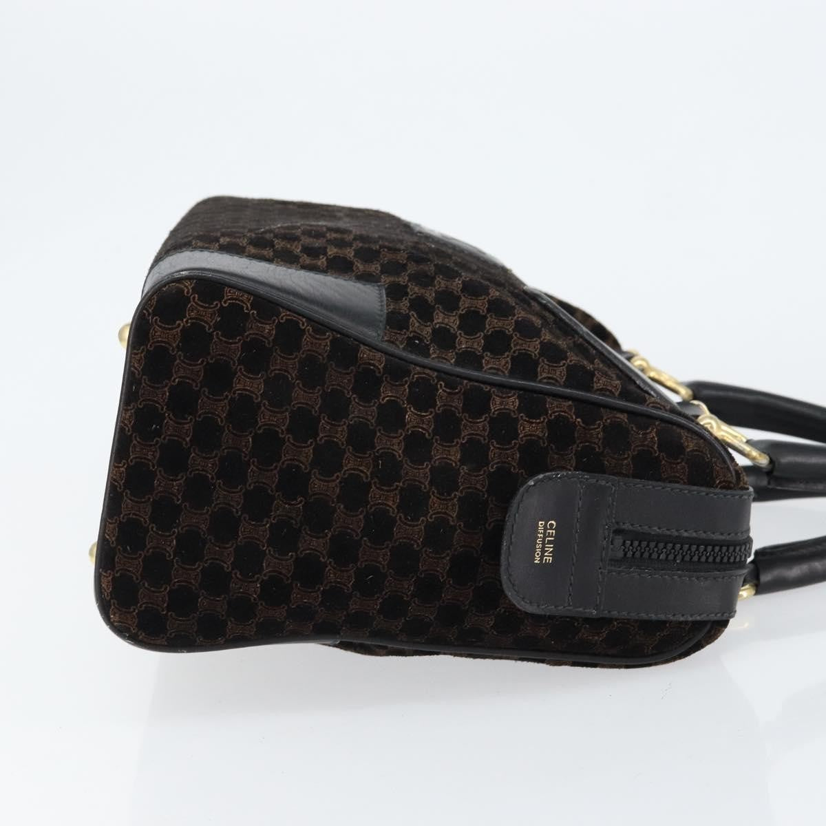 Celine Vintage Macadam Handbag C Macadam Suede, BLACK, SUEDE, Handbag