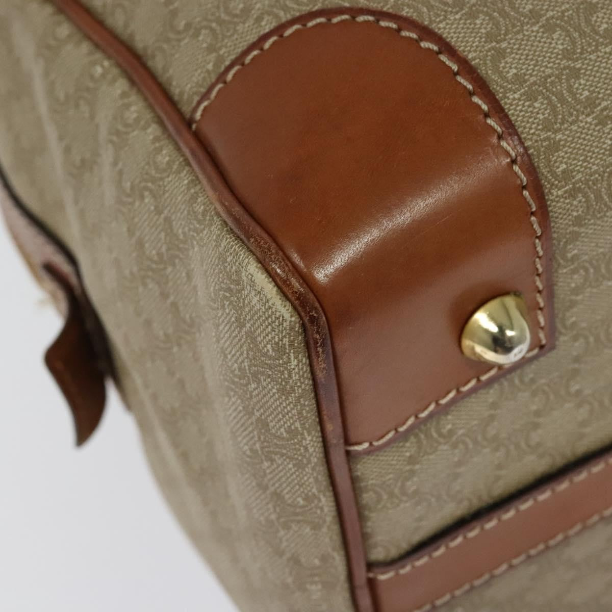 Celine Vintage Duffle Bag Macadam Coated Canvas, BEIGE, CANVAS, Travel bag