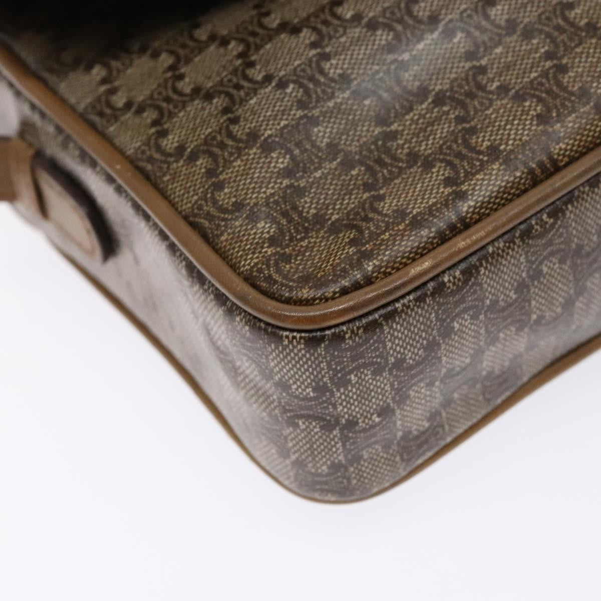 Celine Macadam Shoulder Bag PVC Leather, BEIGE, PVC, Shoulder bag