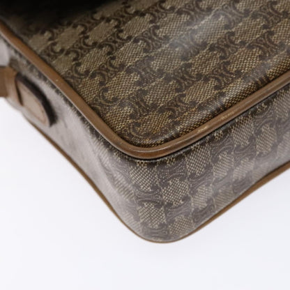 Celine Macadam Shoulder Bag PVC Leather, BEIGE, PVC, Shoulder bag