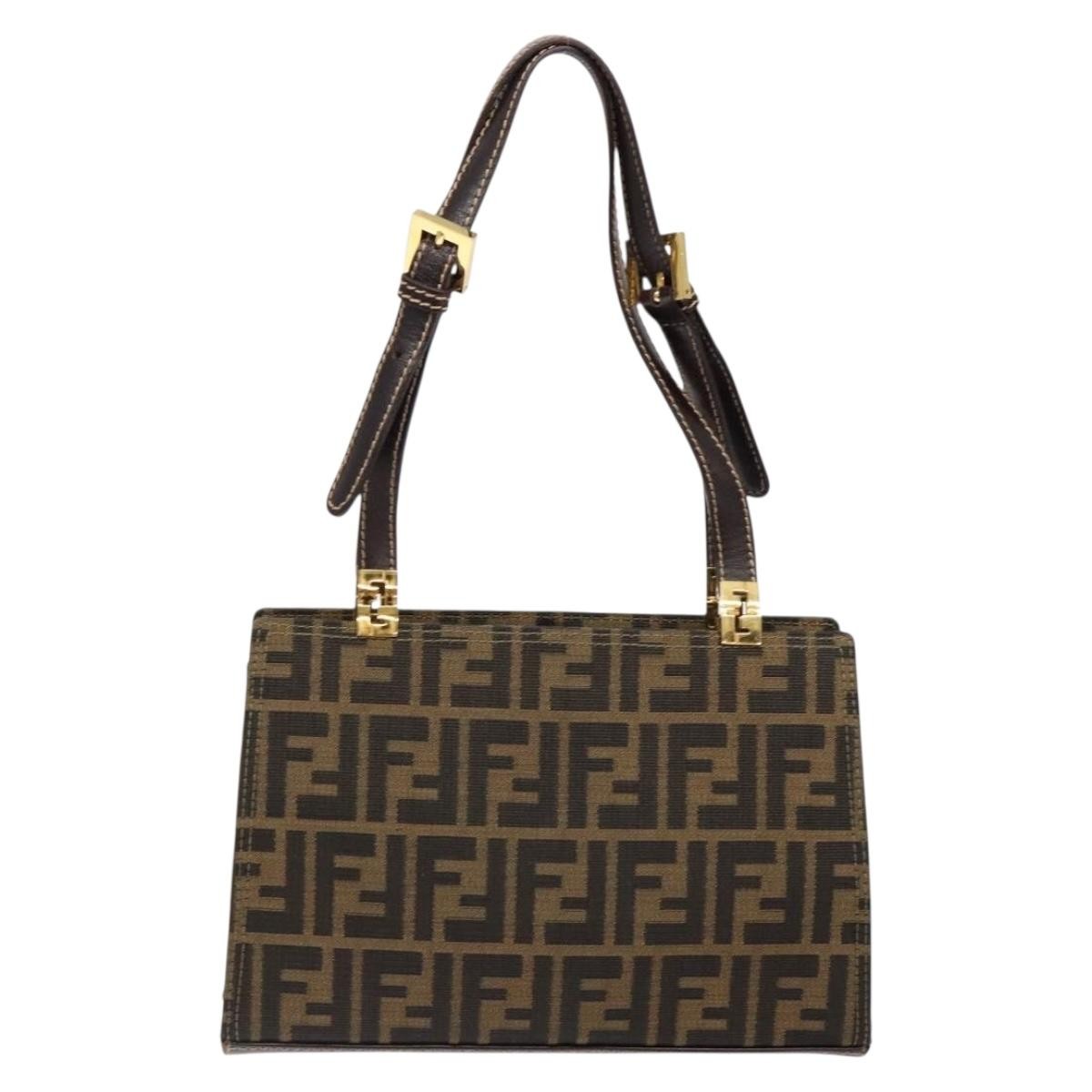 Fendi Vintage Zucca Zucca canvas, BROWN, CANVAS, Handbag