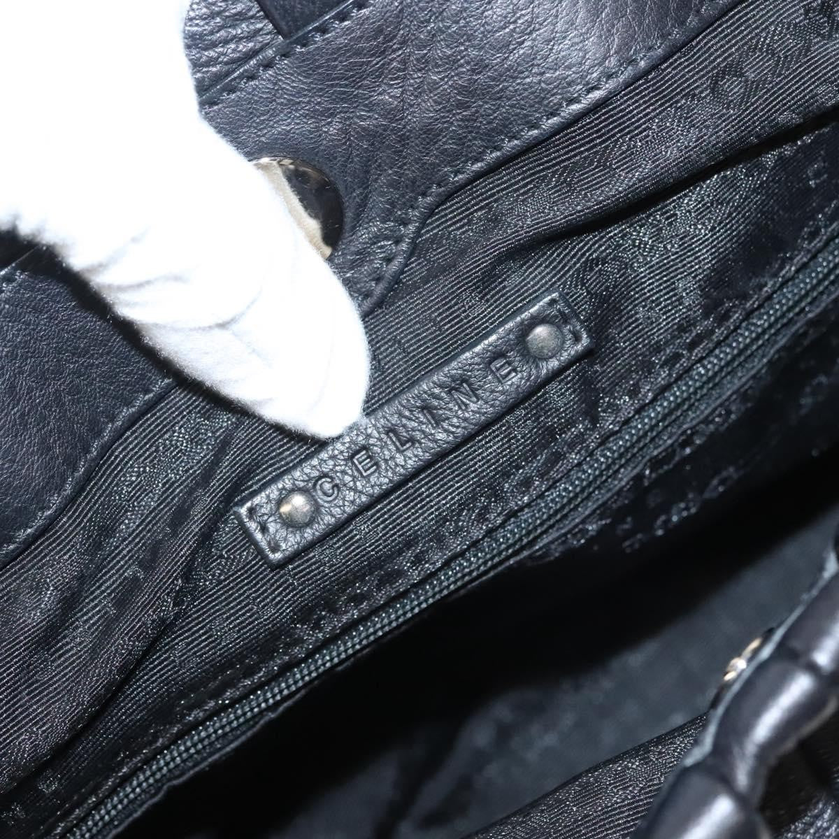 Celine Pillow Handbag Leather, BLACK, LEATHER, Handbag