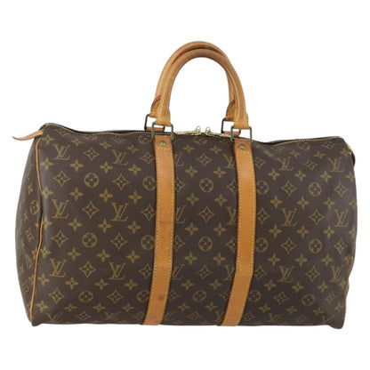 Louis Vuitton Keepall Bag Monogram Canvas, BROWN, CANVAS, Travel bag