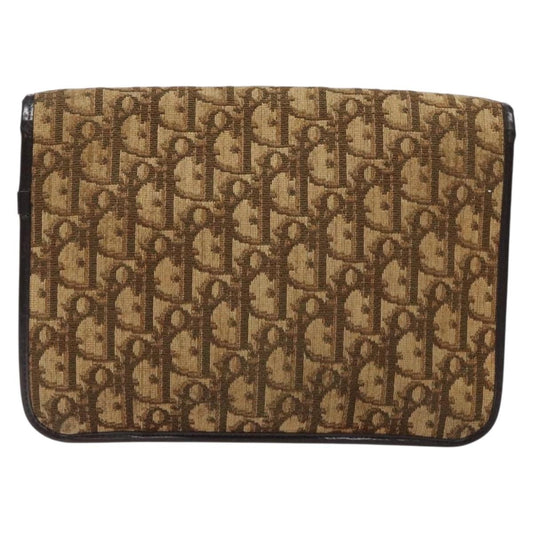 Christian Dior Vintage Trotter Pouch Diorissimo Canvas, BROWN, CANVAS, Clutche & pouche
