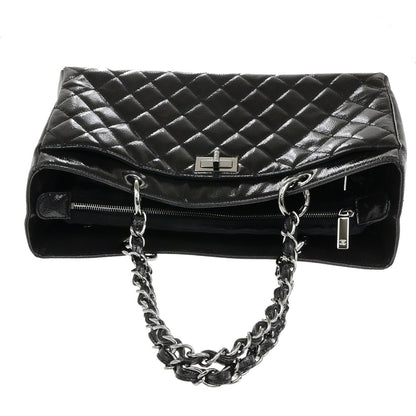 Chanel Reissue 2.55 Tote Quilted Patent, BLACK, PATENT_LEATHER, Tote bag