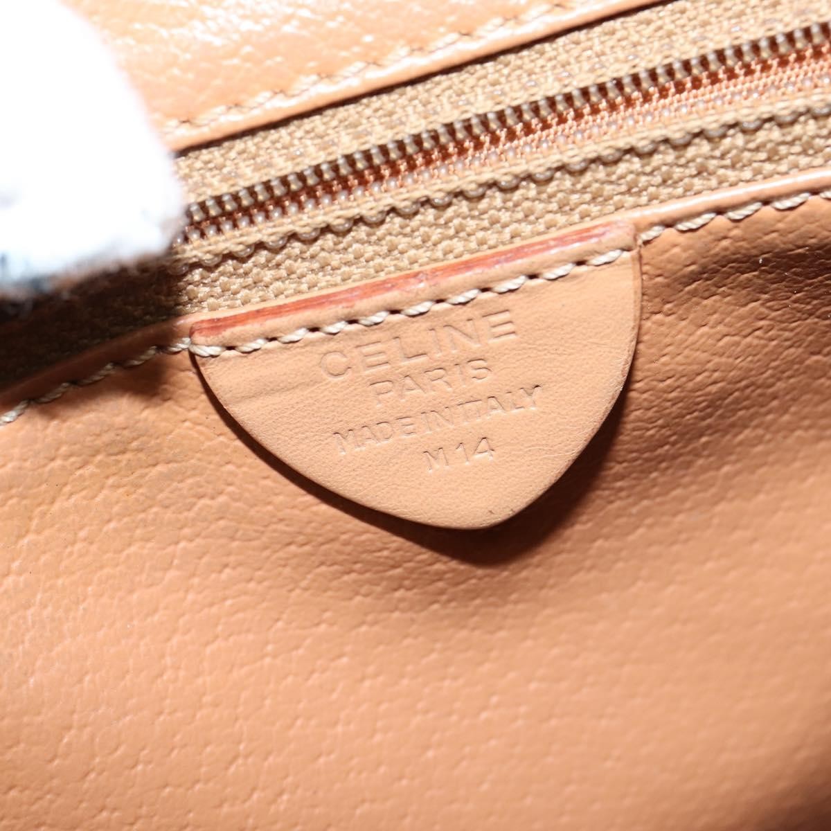 Celine Vintage Macadam Backpack Canvas and Leather, BROWN, CANVAS, Backpack