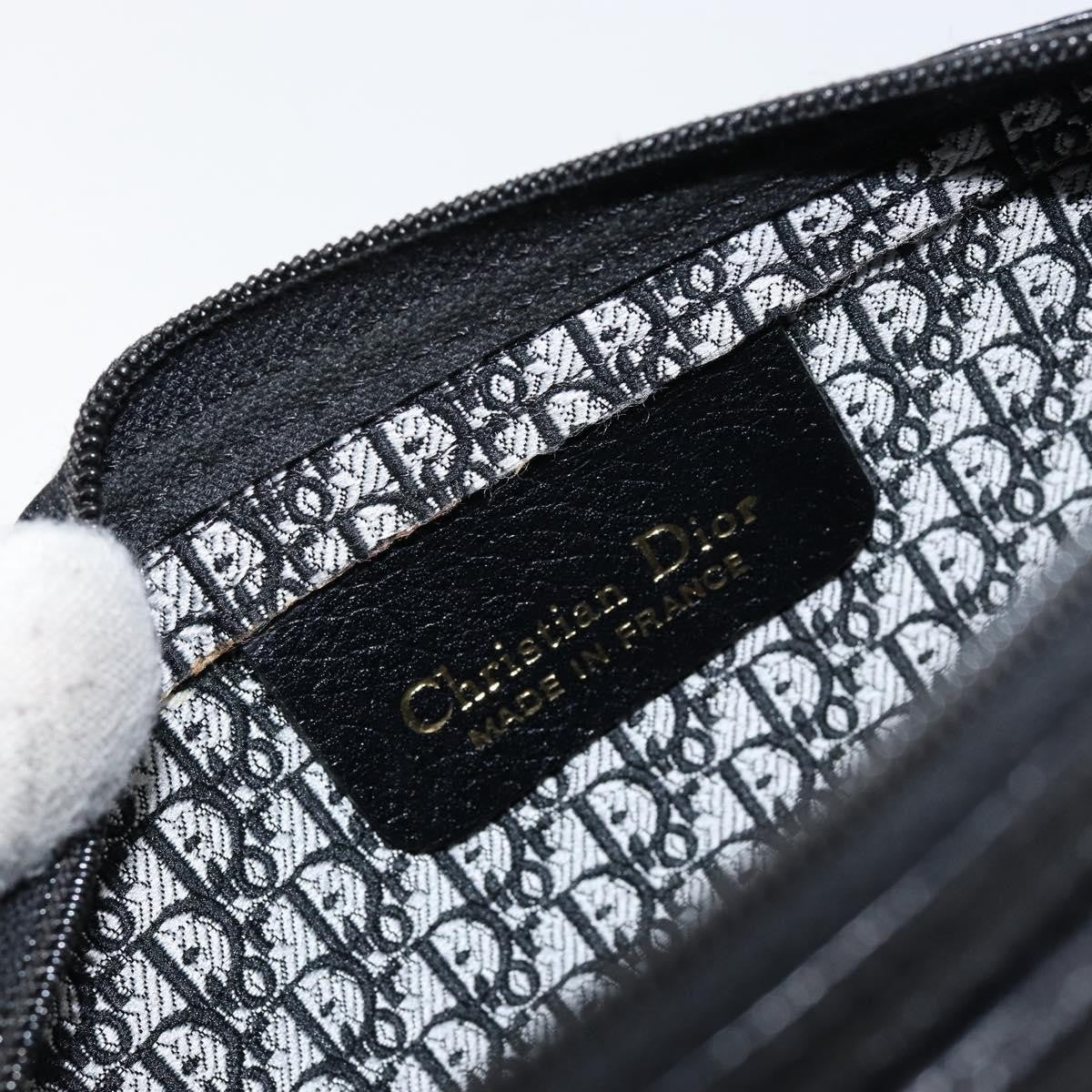 Christian Dior Vintage Shoulder Bag Leather, BLACK, LEATHER, Shoulder bag