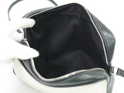 Saint Laurent Lou Camera Bag Canvas and Leather, BEIGE, CANVAS, Shoulder bag