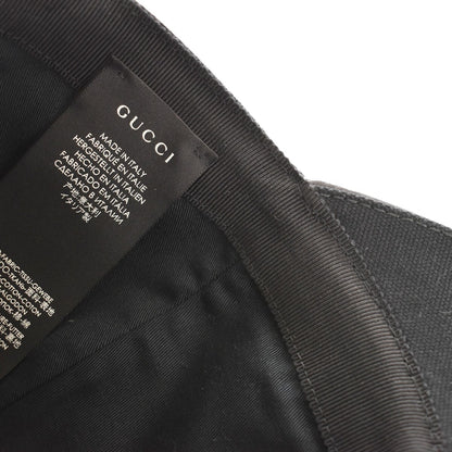 Gucci Web Baseball Cap GG Canvas, BLACK, CANVAS, Head accessory