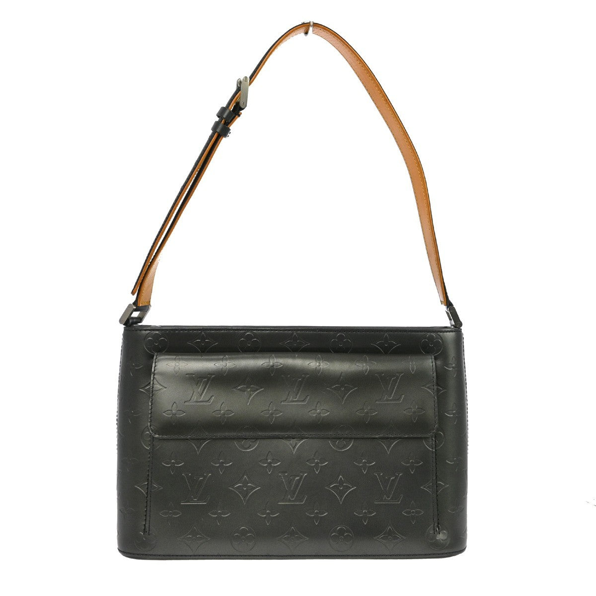 Louis Vuitton Mat Allston Handbag Monogram Vernis, Black, Leather, Shoulder Bag