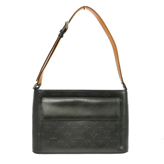 Louis Vuitton Mat Allston Handbag Monogram Vernis, Black, Leather, Shoulder Bag