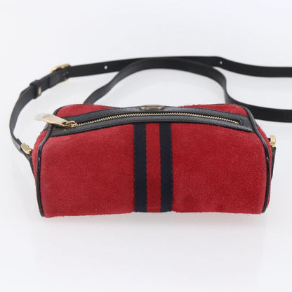 Gucci Ophidia Shoulder Bag Suede, RED, SUEDE, Shoulder bag