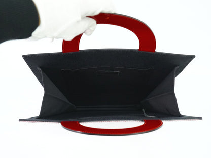 Chanel Vintage Portrait Tote Printed Leather and Quilted Patent, BLACK, PATENT_LEATHER, Tote bag