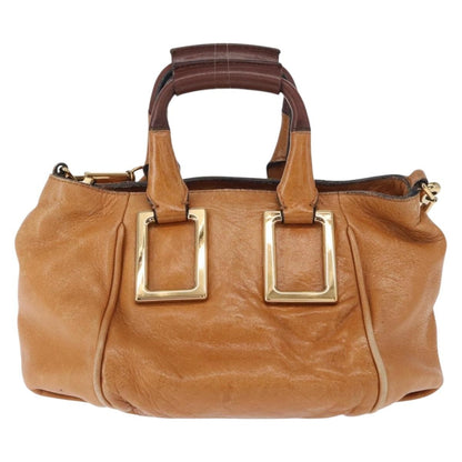 Chloe Ethel Handbag Leather, BROWN, LEATHER, Handbag