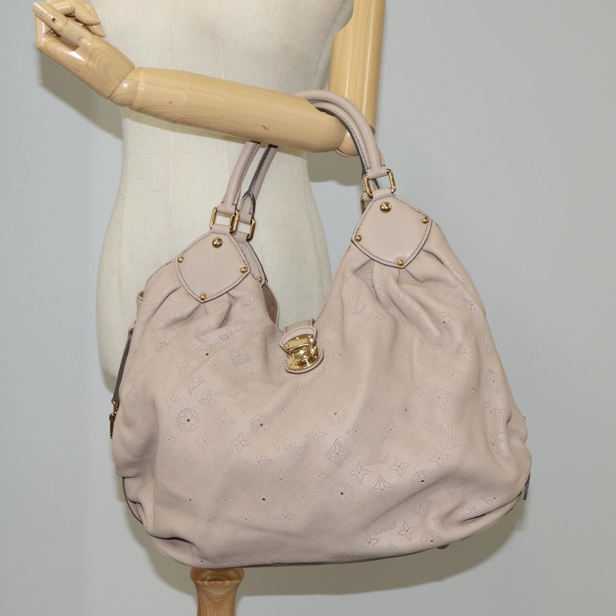 Louis Vuitton XL Hobo Mahina Leather, BEIGE, LEATHER, Tote bag