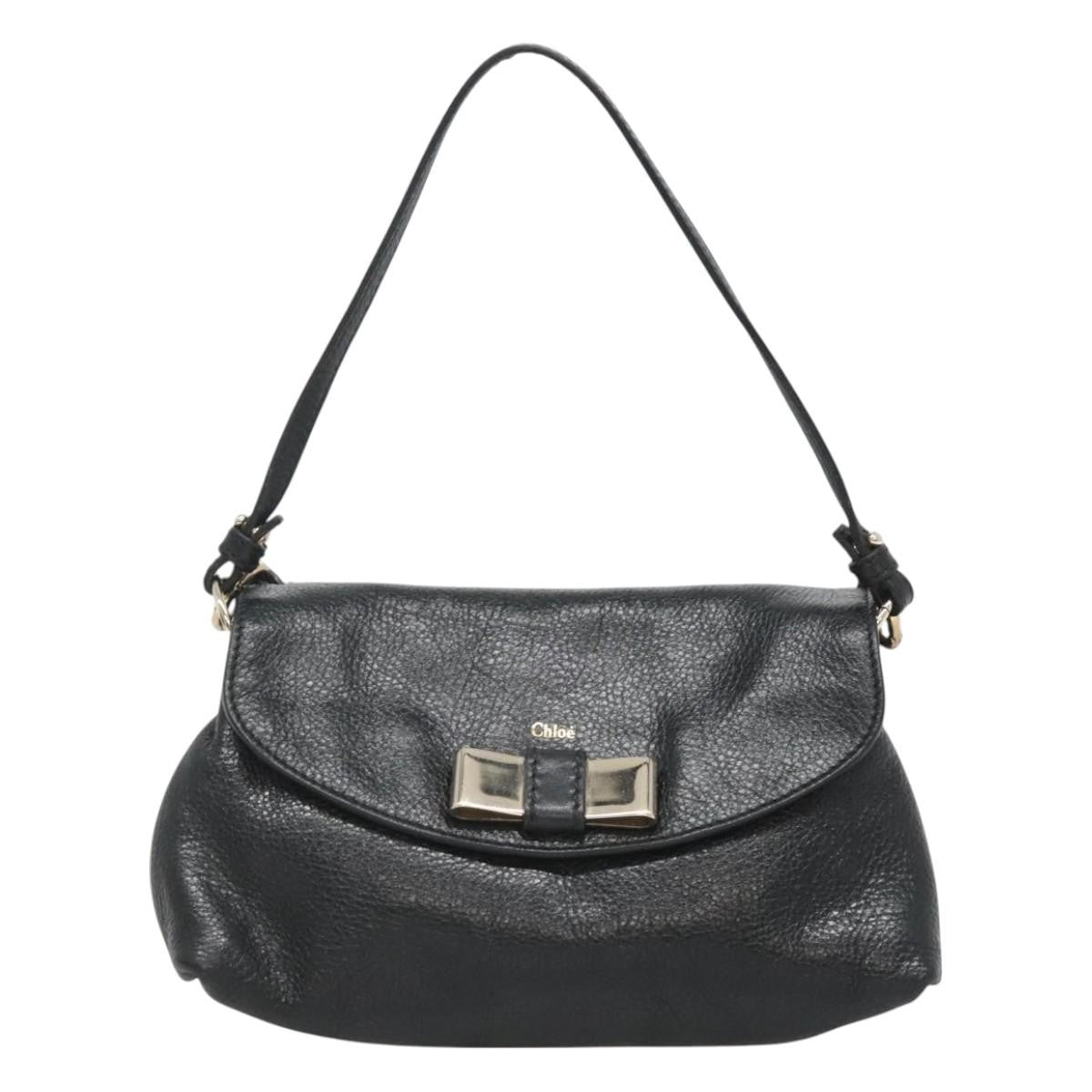Chloe Lily Handbag Leather, BLACK, LEATHER, Handbag