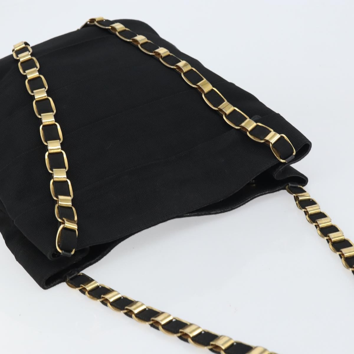 Salvatore Ferragamo Vala Shoulder Bag Canvas, BLACK, CANVAS, Shoulder bag