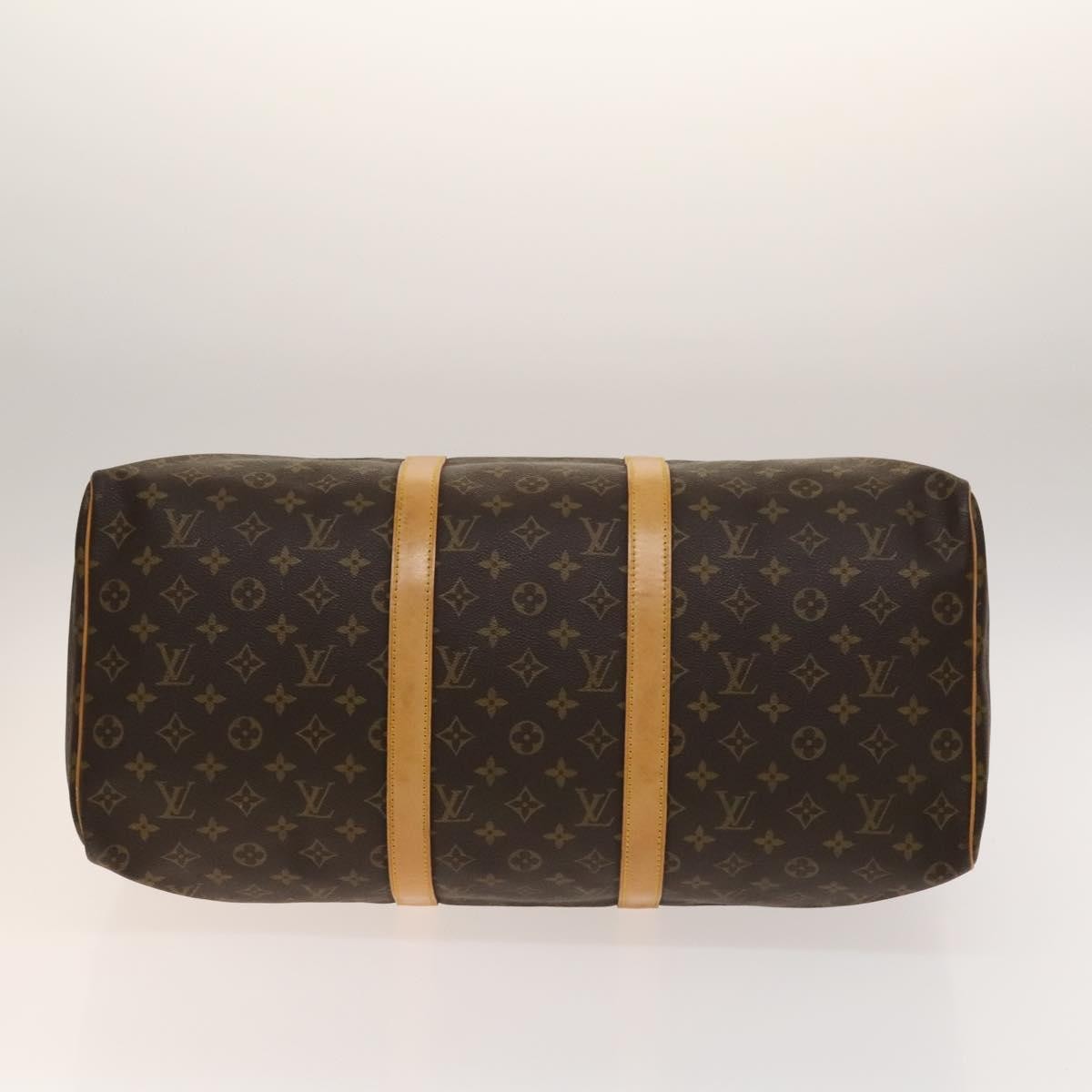 Louis Vuitton Keepall Bag Monogram Canvas, BROWN, CANVAS, Travel bag