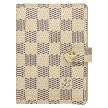 Louis Vuitton Agenda Cover Damier Azur, WHITE, CANVAS, Tech accessory