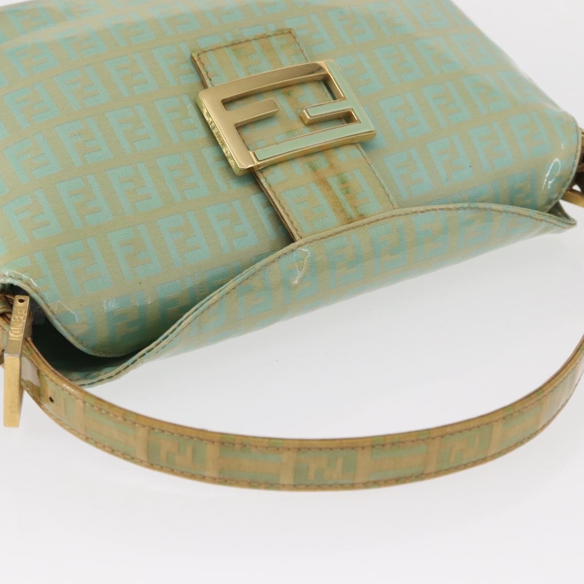 Fendi Double Flap Bag Zucchino Canvas, GREEN, CANVAS, Handbag