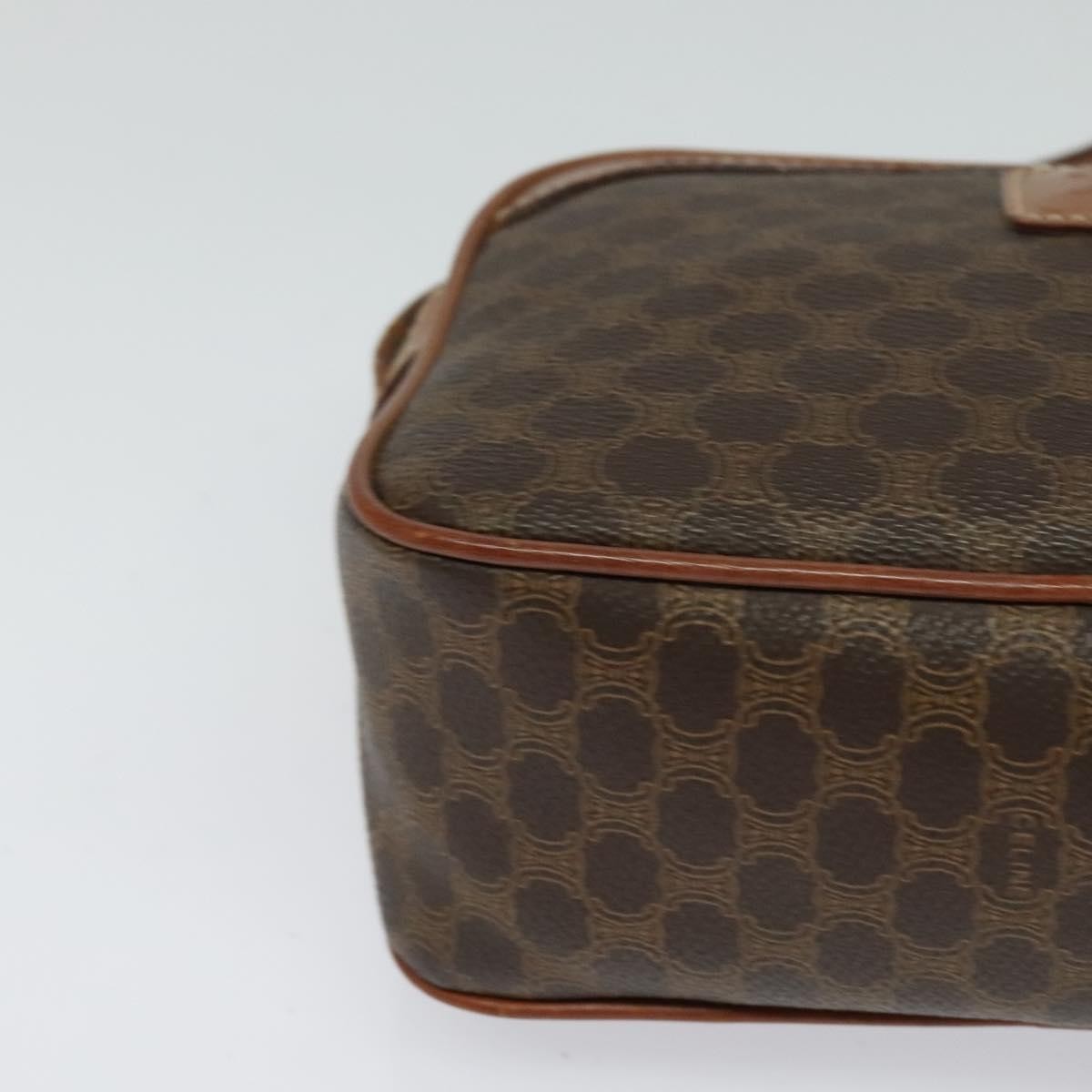 Celine Vintage Macadam Shoulder Bag Canvas, BROWN, PVC, Shoulder bag