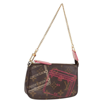 Louis Vuitton Pochette Accessoires Limited Edition Christmas Animation Monogram Canvas, BROWN, CANVAS, Clutche & pouche
