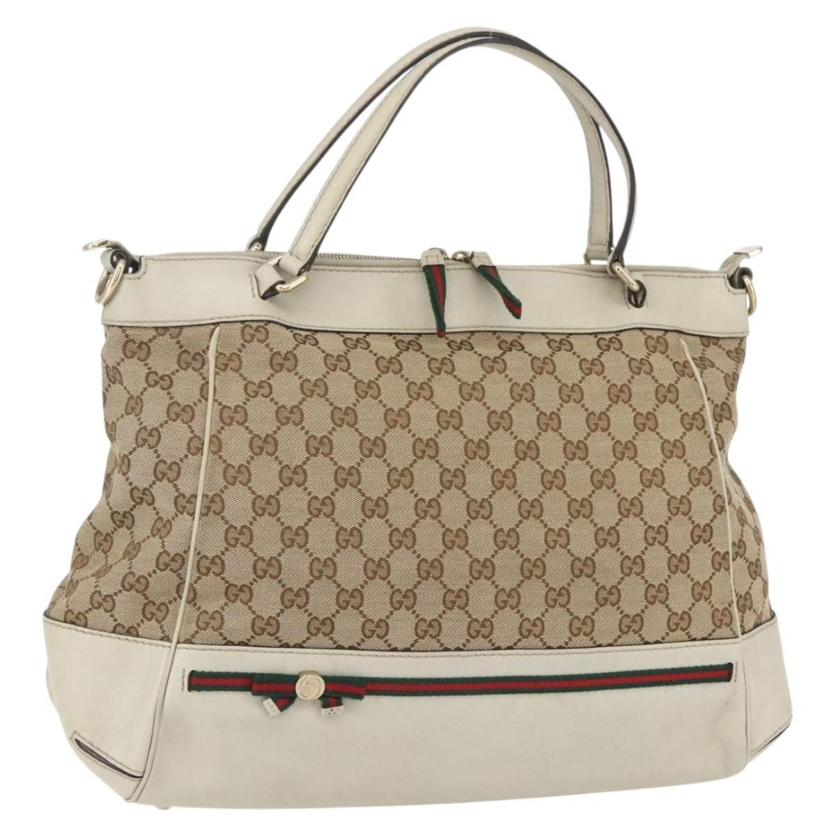Gucci Mayfair Convertible Tote GG Canvas, BEIGE, CANVAS, Tote bag