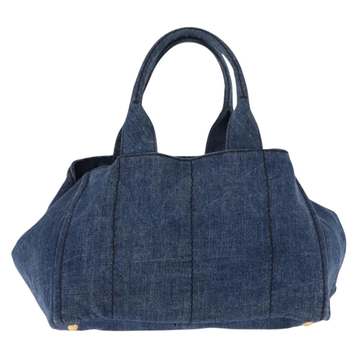 Prada Canapa Convertible Tote Denim, BLUE, DENIM_JEANS, Tote bag