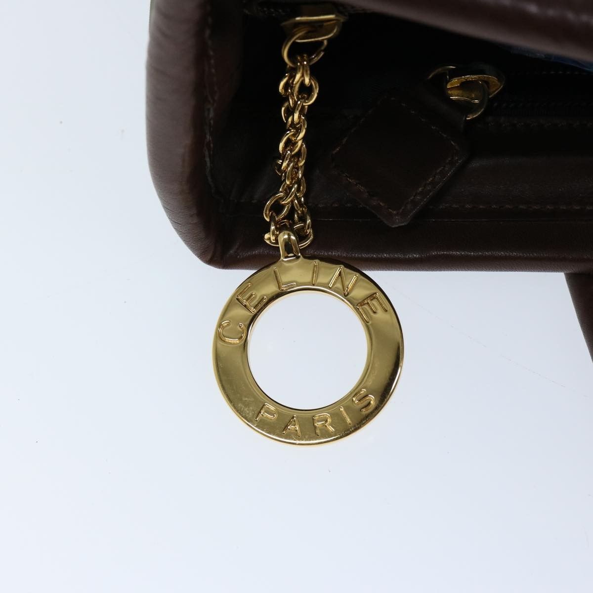 Celine Vintage Macadam Handbag Macadam, KHAKI, NYLON, Handbag