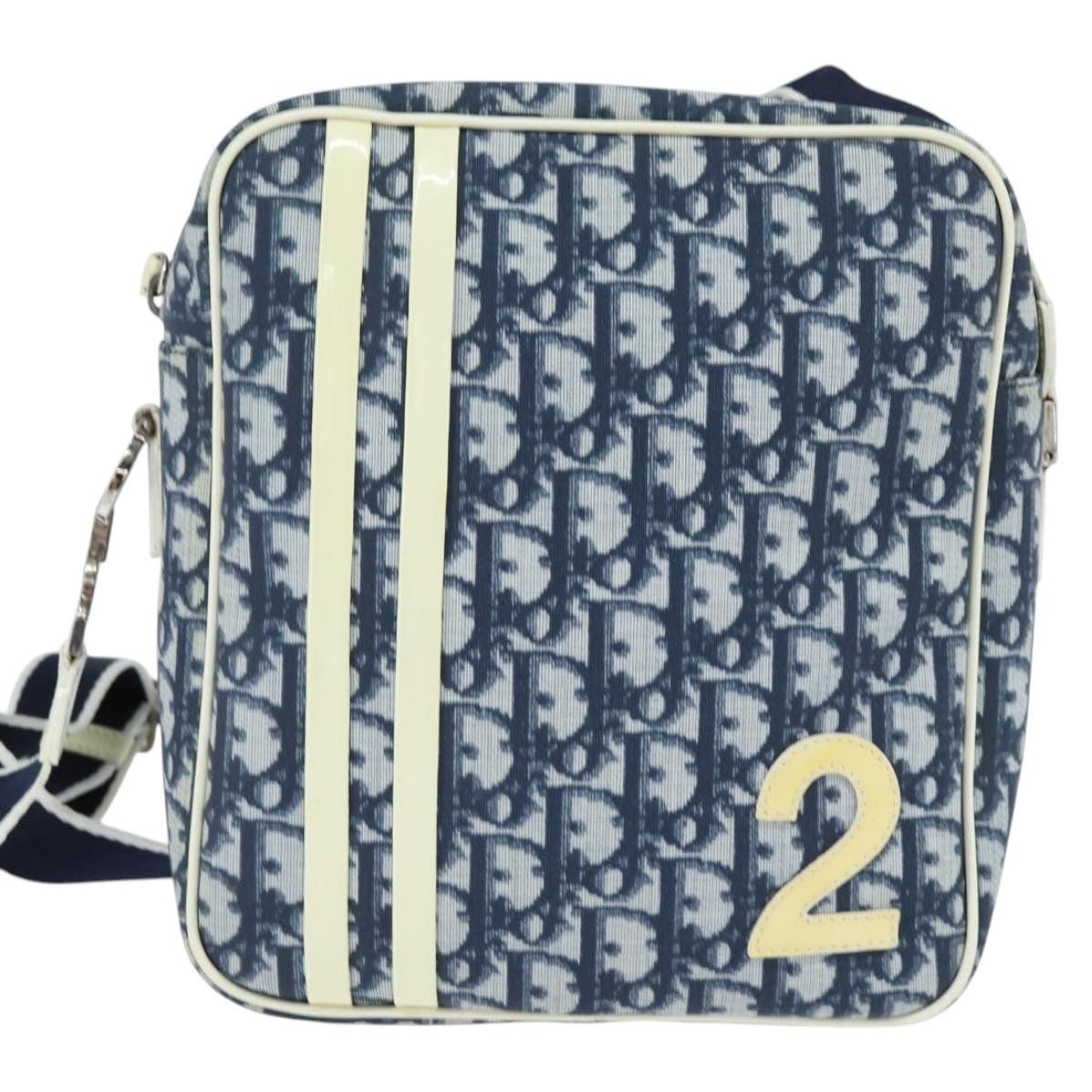 Christian Dior Trotter shoulder bag Canvas, BLUE, CANVAS, Shoulder bag