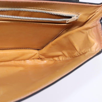 Celine Vintage Triomphe Shoulder Bag Leather, BLACK, LEATHER, Shoulder bag