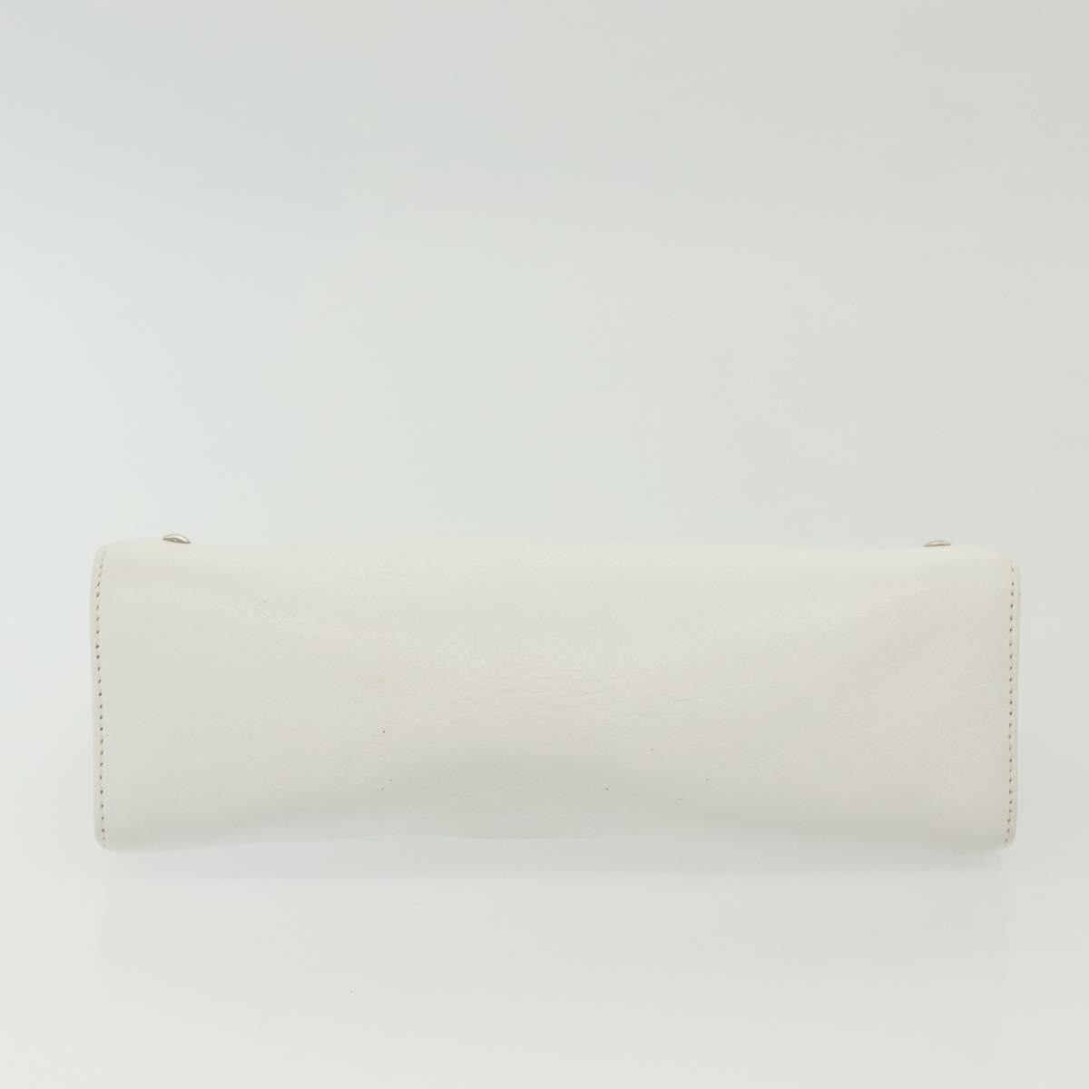 Loewe Flat Zip Pouch Leather, WHITE, LEATHER, Clutche & pouche