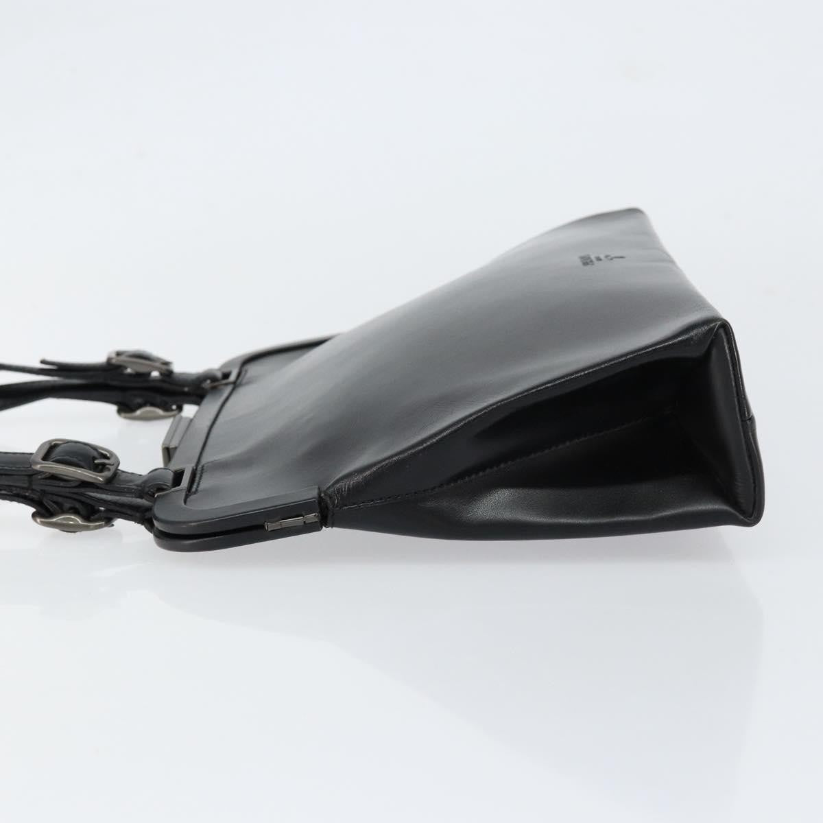 Prada Vintage Handbag Leather, BLACK, LEATHER, Handbag