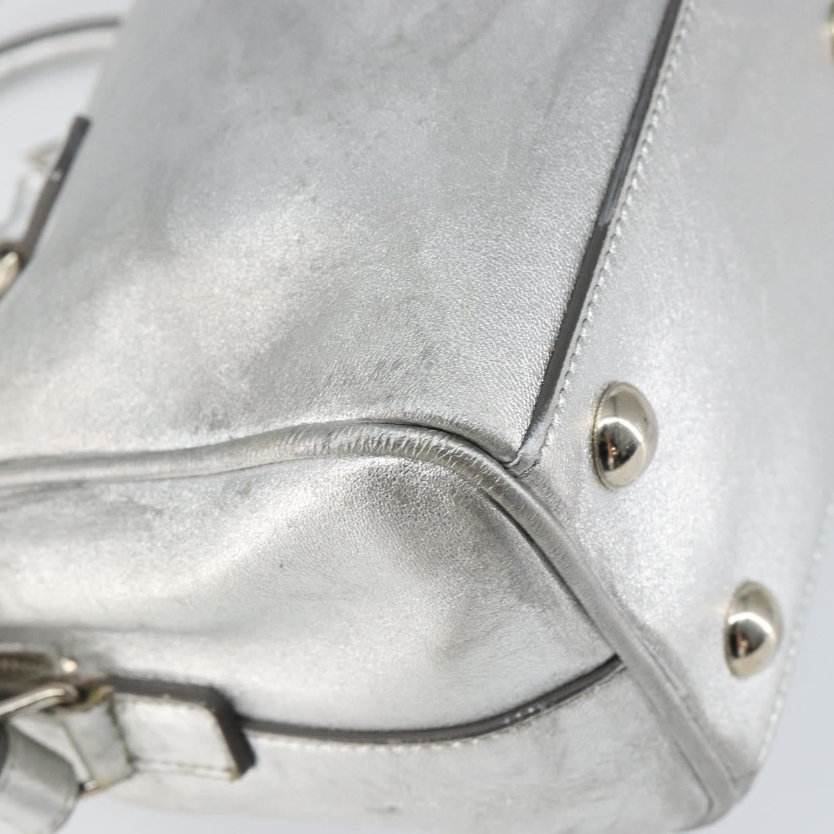 Saint Laurent Classic Duffle Bag Leather, SILVER, LEATHER, Handbag