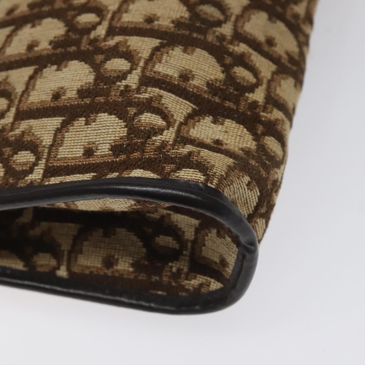Christian Dior Vintage Trotter Shoulder Bag Canvas, BROWN, CANVAS, Shoulder bag