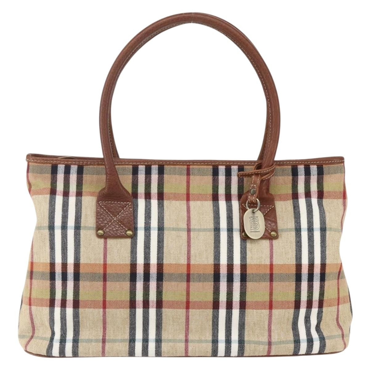 Burberry Nova Check Tote canvas check pattern, BEIGE, CANVAS, Tote bag