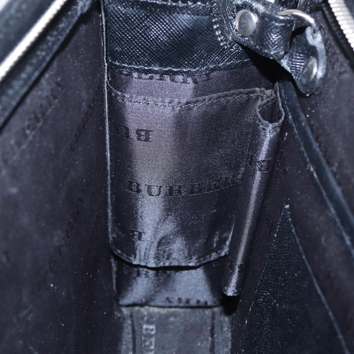 Burberry Zip Pouch Leather, BLACK, LEATHER, Clutche & pouche