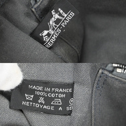 Hermes Fourre Tout Tote Canvas, GRAY, CANVAS, Tote bag