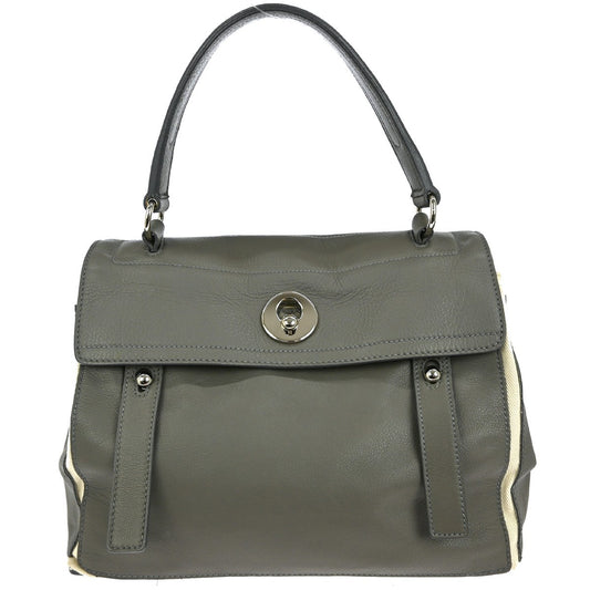 Saint Laurent Muse Two Bag Leather, GRAY, LEATHER, Handbag