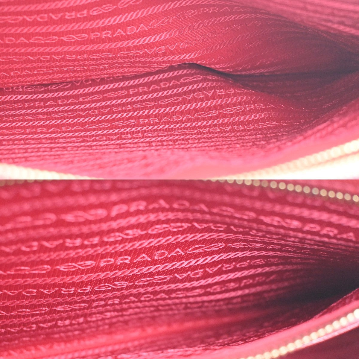 Prada Double Zip Lux Tote Saffiano Leather, RED, LEATHER, Tote bag