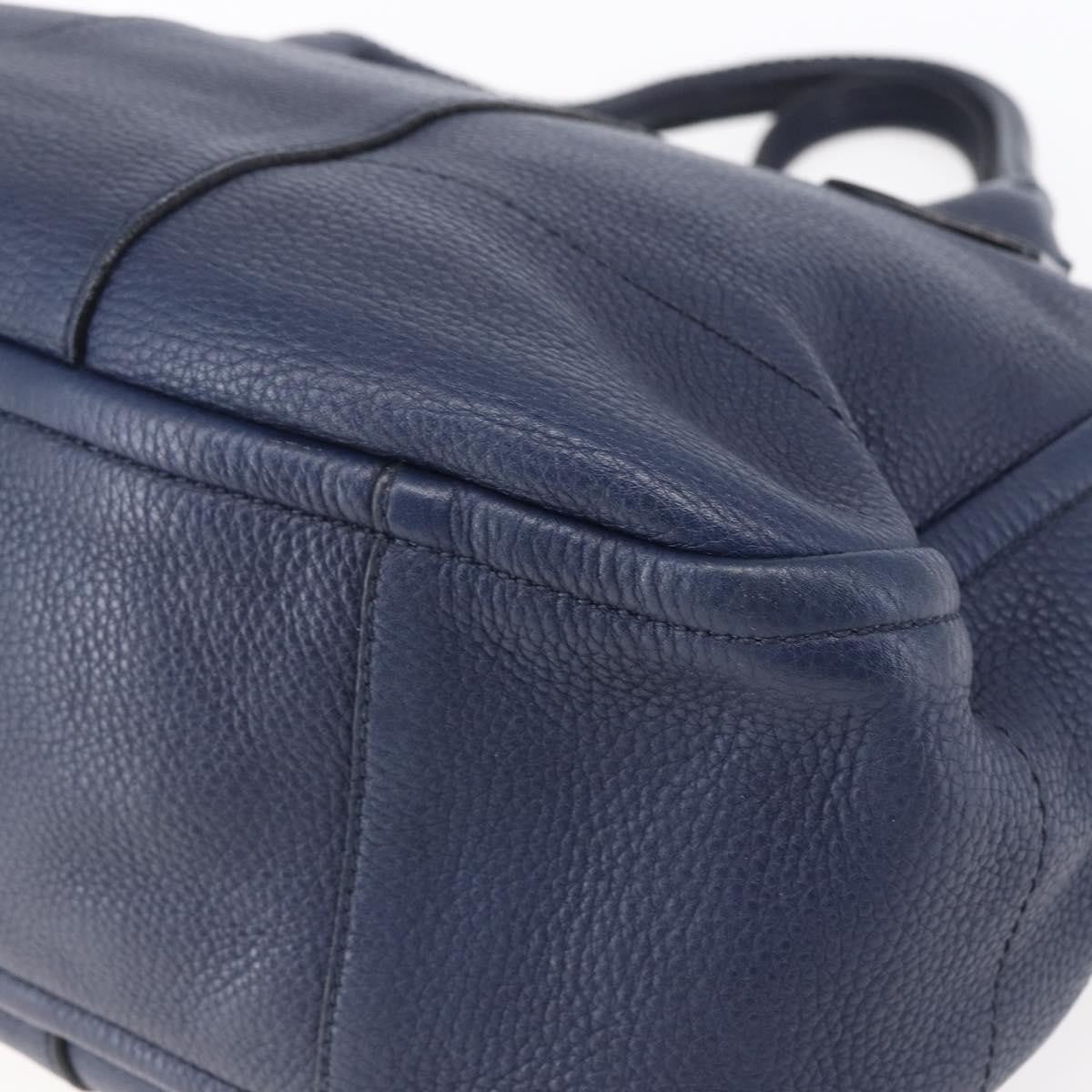 Salvatore Ferragamo Izzie Gancini Embossed Tote Soft Calf, BLUE, LEATHER, Tote bag